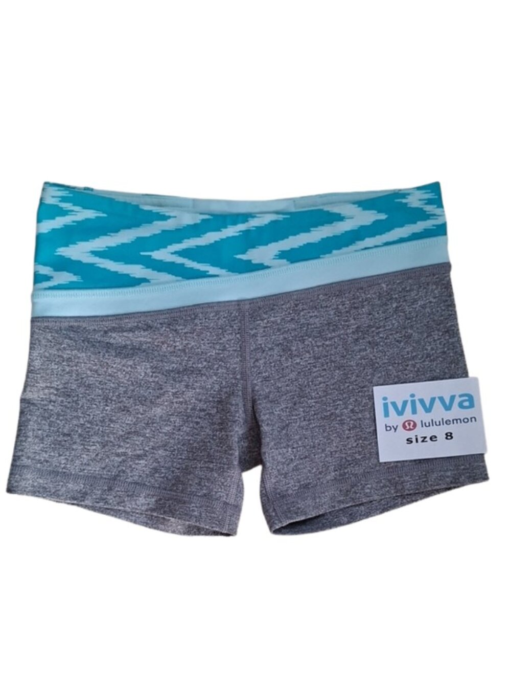 Ivivva Girl by Lululemon🍋mid-tight length grey and teal  size 8